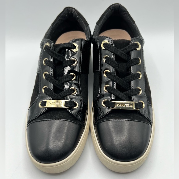 Kurt Geiger Carvela Black Suede Snakeskin Jagger Trainers Size 8.5 US / … - Picture 7 of 13